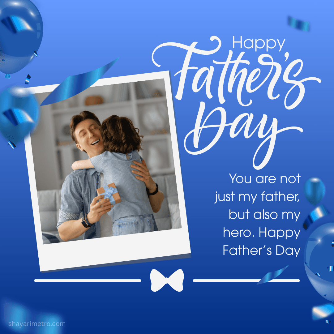 Father's Day greeting card 3 — Father's Day wishes in Hindi English | Download free Father's Day card | ShayariMetro