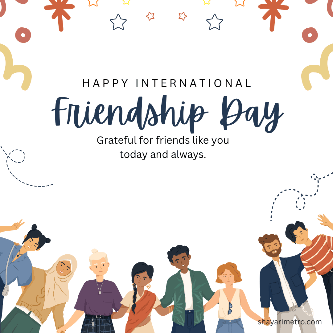 Friendship Day greeting card 10 — Friendship Day wishes in Hindi English | Download free Friendship Day card | ShayariMetro